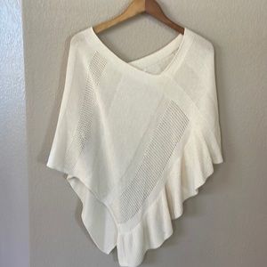 Anthropologie cream xs/s shawl.